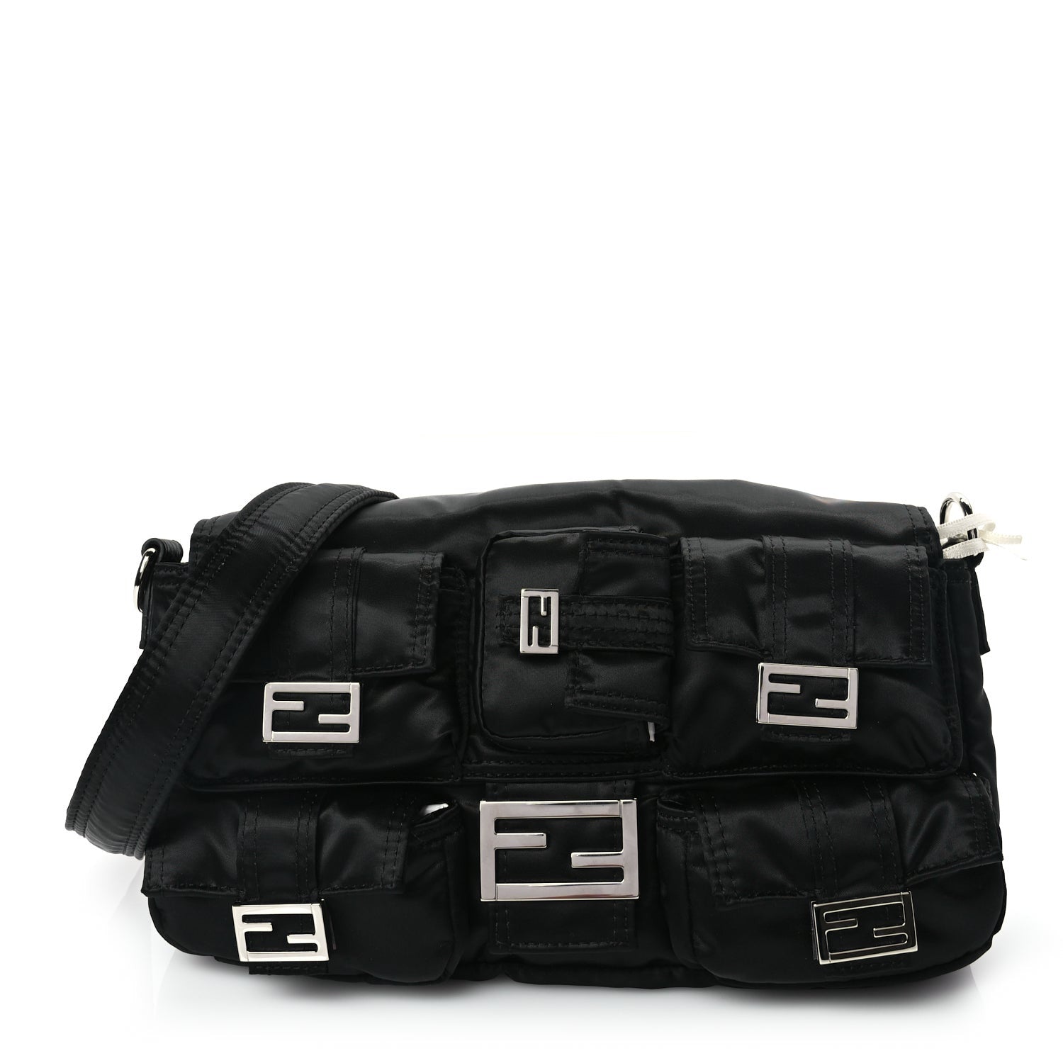 Fendi Econyl Cuoio Romano Multipocket Baguette Black 1 of 8