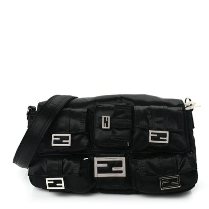 Fendi Econyl Cuoio Romano Multipocket Baguette Black 1 of 8
