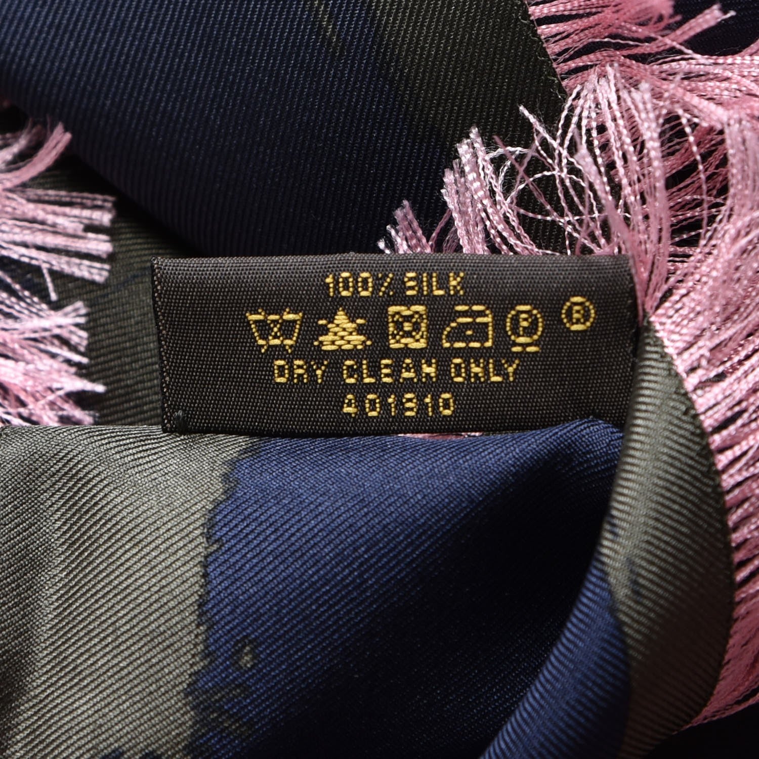 Louis Vuitton Silk Arty Flower Scarf Green Pink 5 of 5