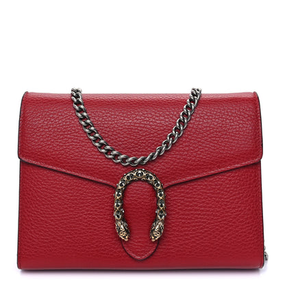 Gucci Calfskin Mini Dionysus Chain Wallet Hibiscus Red 1 of 8
