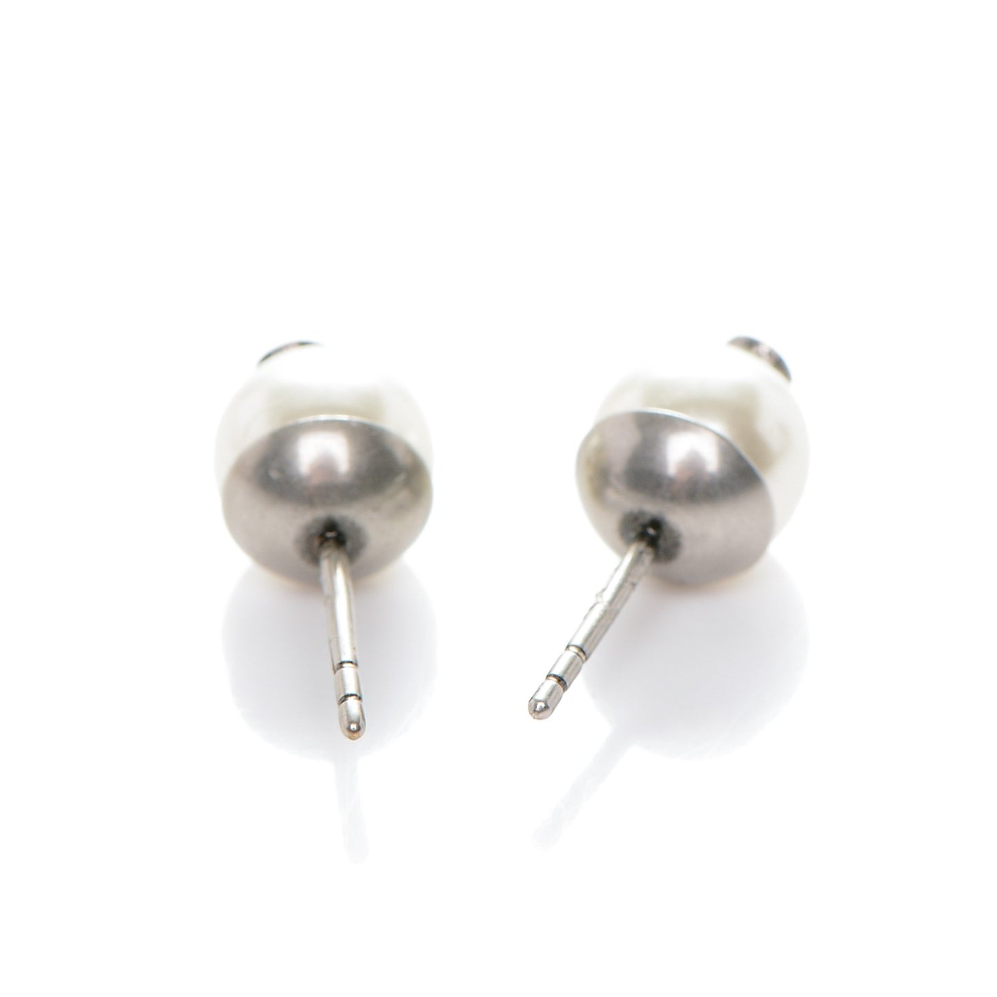 Crystal Pearl Dior Tribales Earrings Silver
