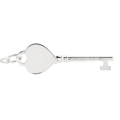 Tiffany Sterling Silver Return to Tiffany Heart Key Pendant Necklace 4 of 6