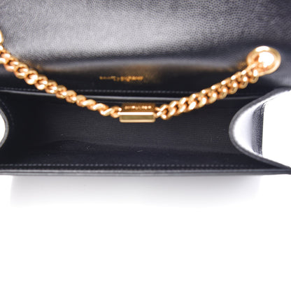 Saint Laurent Grain De Poudre Small Monogram Kate Satchel Black 5 of 6