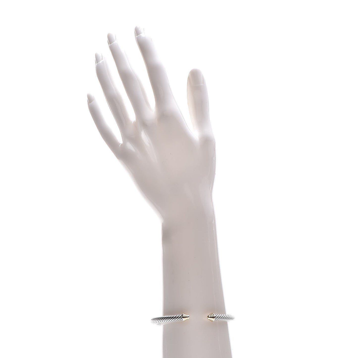Sterling Silver 14K Yellow Gold 5mm Cable Classics Bracelet