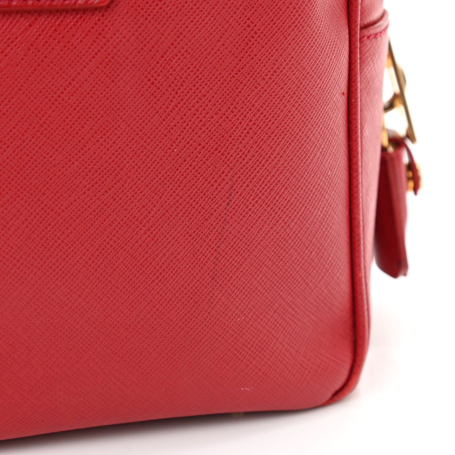 Prada Saffiano Lux Bowler Fuoco 16 of 17