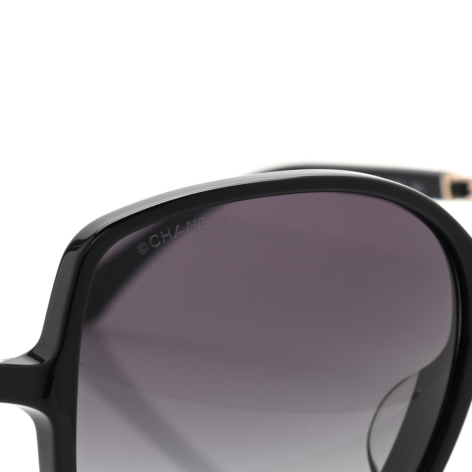 Chanel Lambskin Square Chain Sunglasses 5210-Q Black 7 of 8