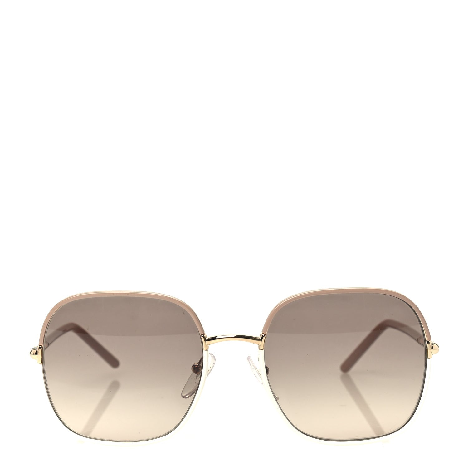 Prada Acetate Round Sunglasses SPR67X Gold Blush 2 of 7