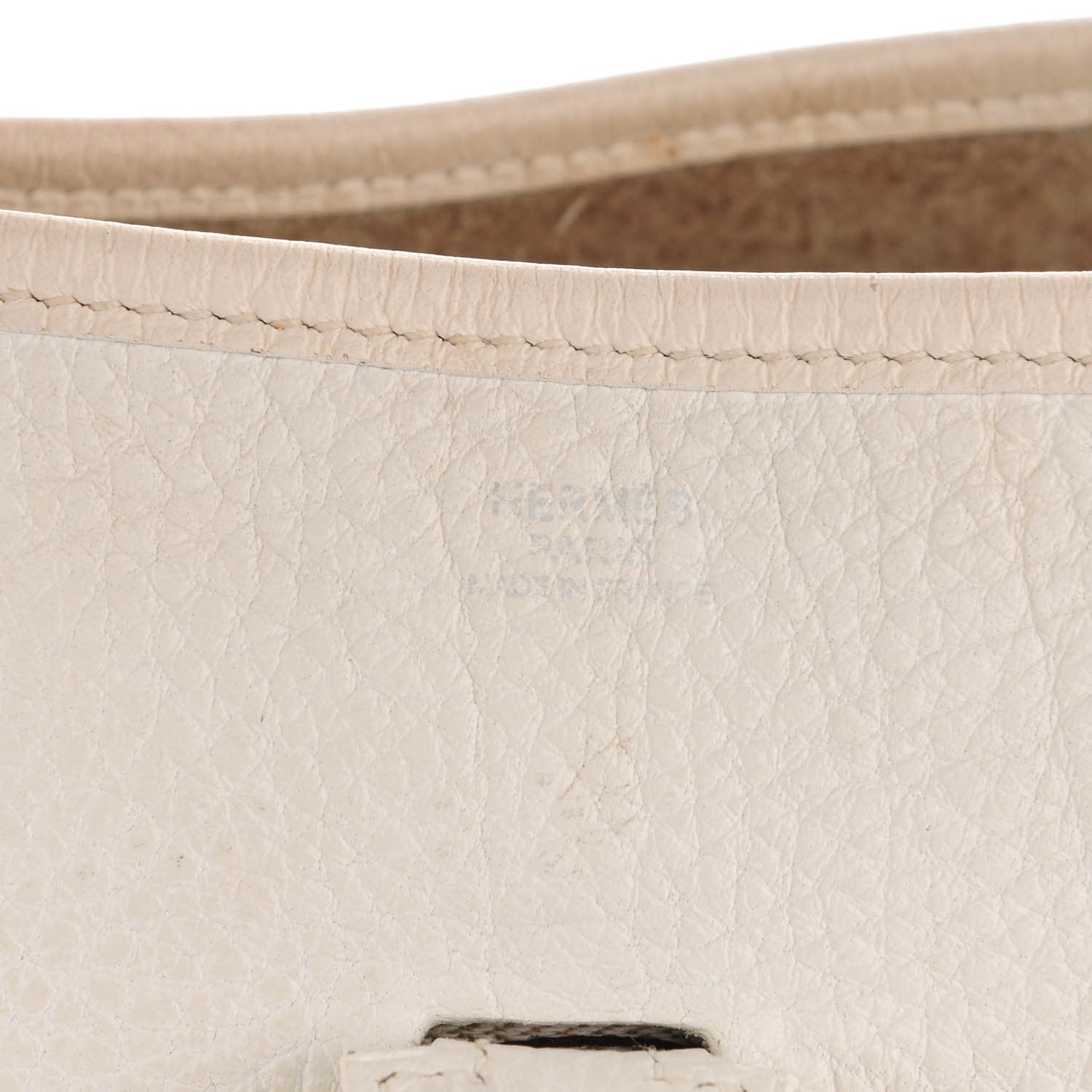 Hermes Taurillon Clemence Evelyne II GM White 9 of 20