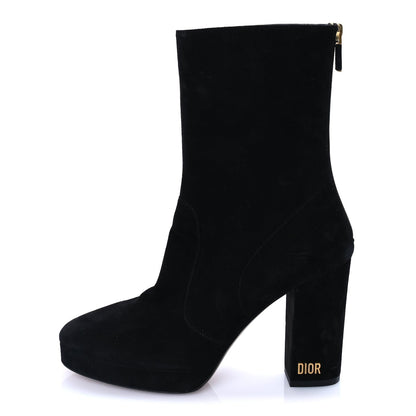 Christian Dior Suede D-rise Platform Ankle Boots 37.5 Black 1 of 7