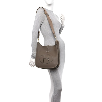 Hermes Taurillon Clemence Evelyne III PM Etoupe 2 of 11