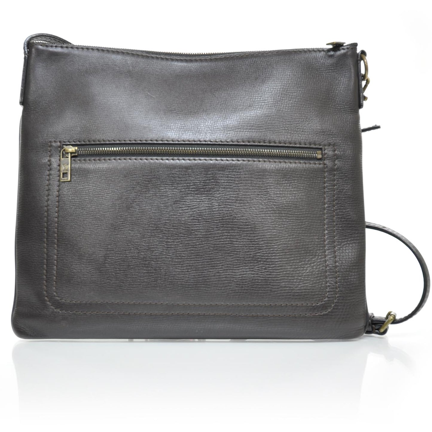 Utah Leather Sac Plat Messenger Coffee