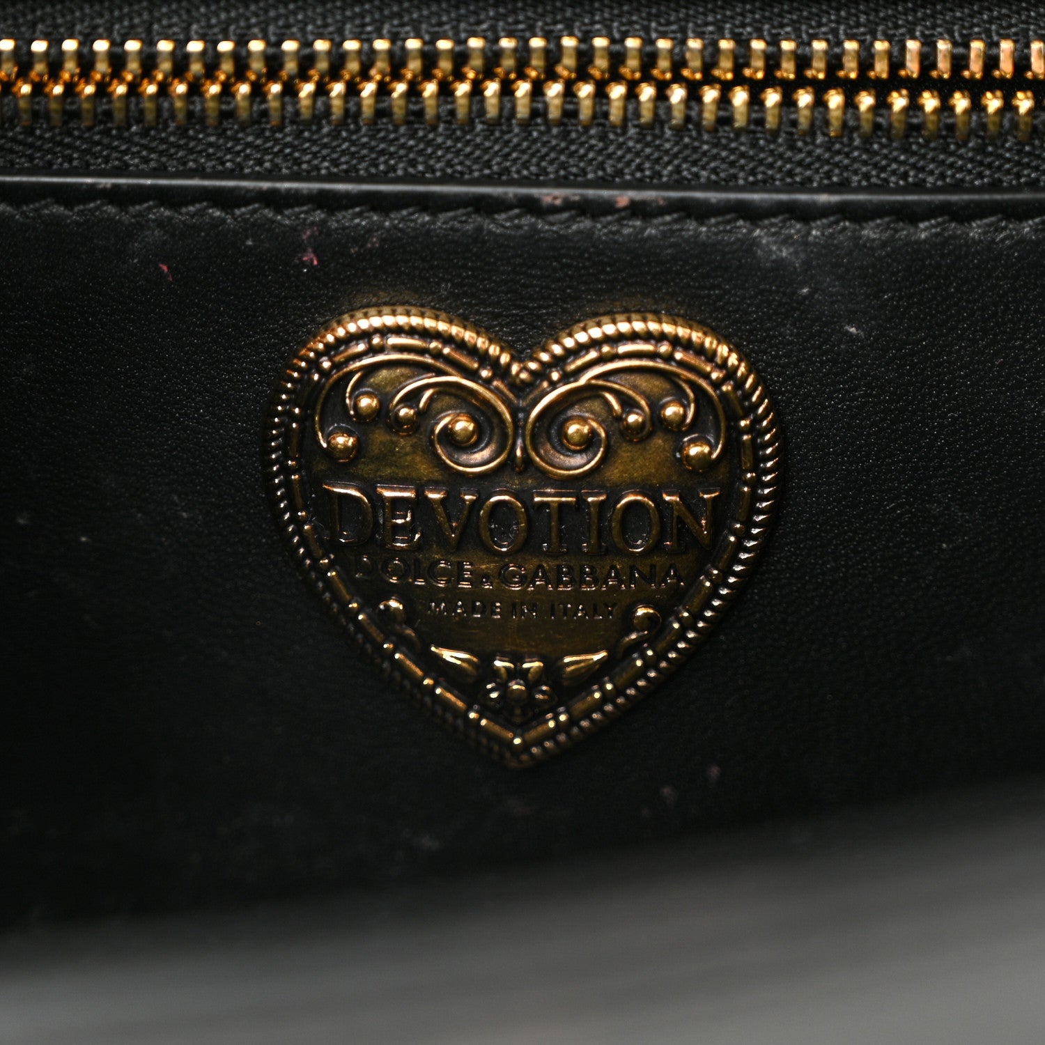 Dolce & Gabbana Calfskin Medium Devotion Crossbody Bag Black 6 of 13