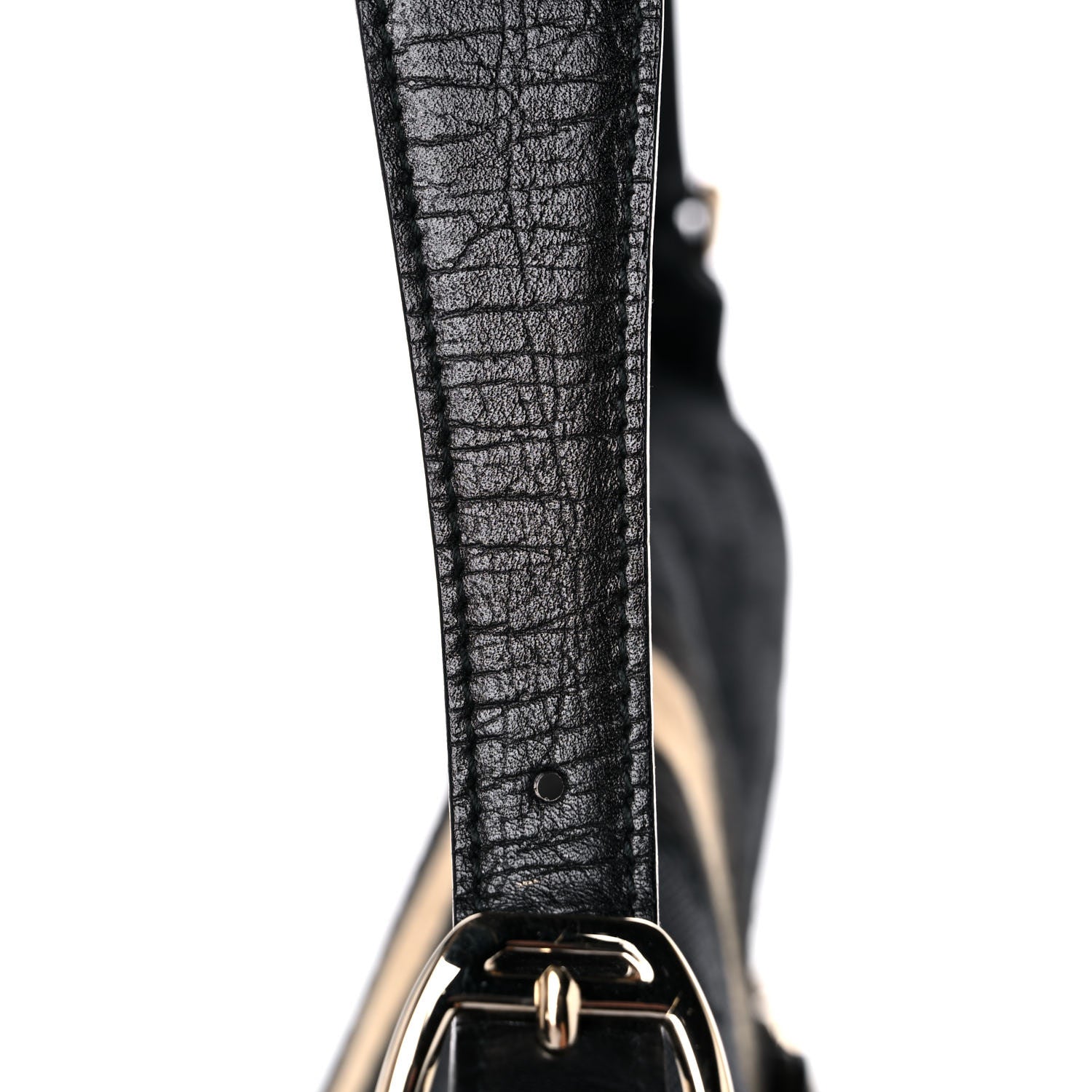 Gucci Monogram Horsebit Web Flap Bag Black Beige 13 of 14