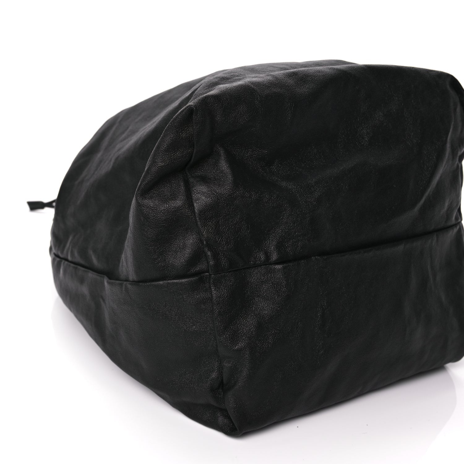 Saint Laurent Smooth Calfskin Teddy Drawstring Bag Black 9 of 10