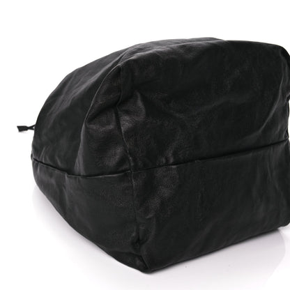 Saint Laurent Smooth Calfskin Teddy Drawstring Bag Black 9 of 10