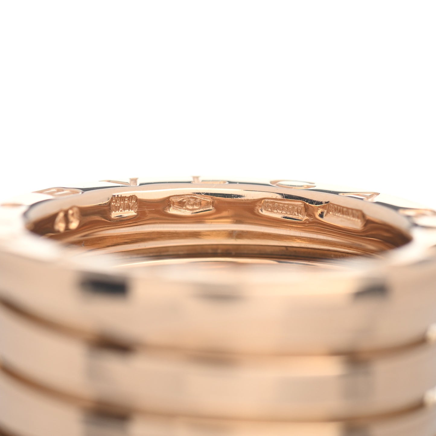 18K Yellow Gold B.Zero1 Three-Band Ring 49 4.75