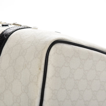 Gucci GG Plus Monogram Embellished Medium Joy Boston White Black 11 of 13