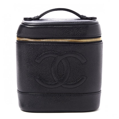 Chanel Caviar Vanity Cosmetic Case Black 1 of 8