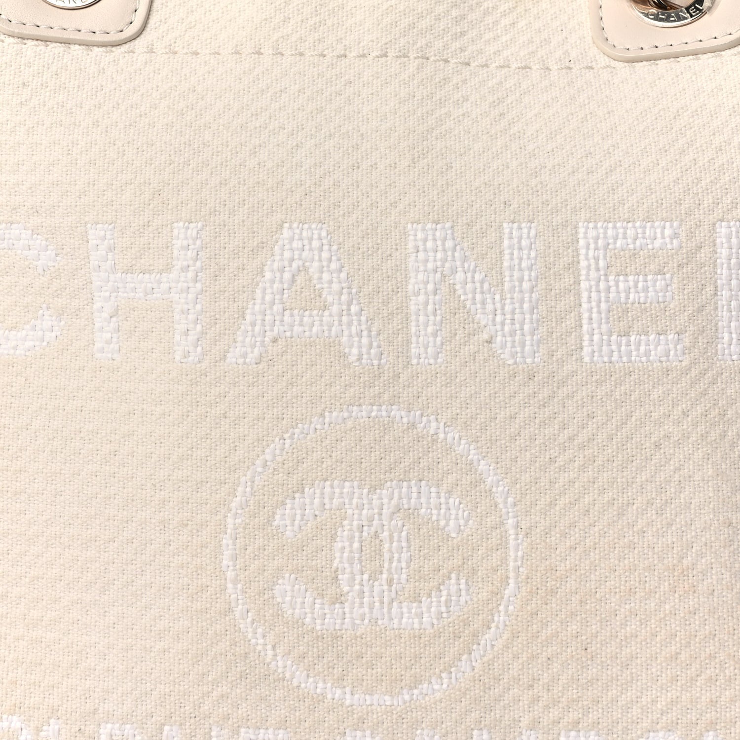 Chanel Mixed Fibers Small Deauville Tote  White 3 of 8