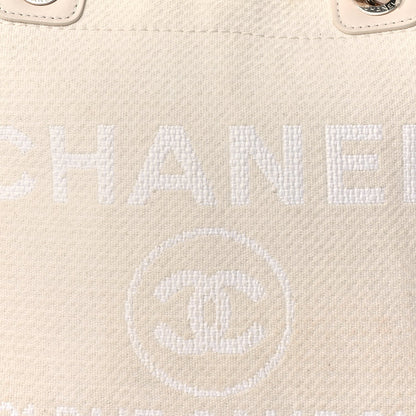 Chanel Mixed Fibers Small Deauville Tote  White 3 of 8
