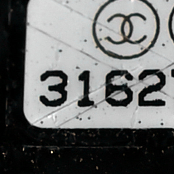 Lambskin Enamel Quilted Document Portfolio Holder Black