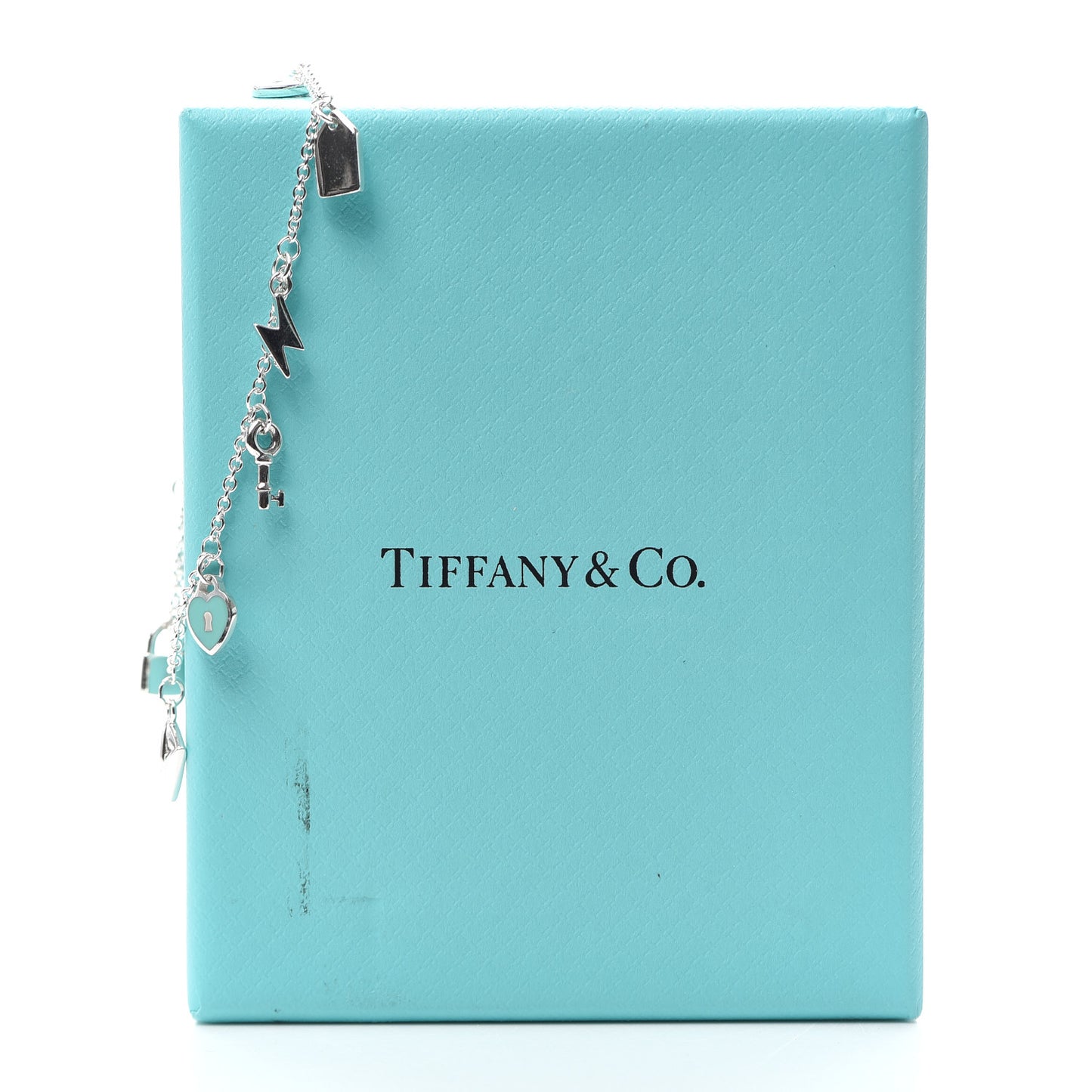 Sterling Silver Enamel Love Notes Charm Bracelet Blue