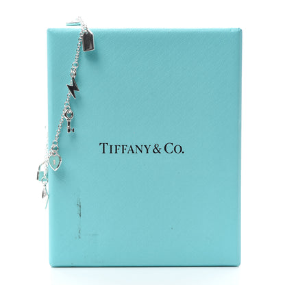 Tiffany Sterling Silver Enamel Love Notes Charm Bracelet Blue 6 of 6