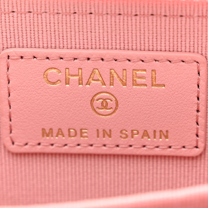 Chanel Caviar Quilted Zip Coin Purse Pink 6 of 9