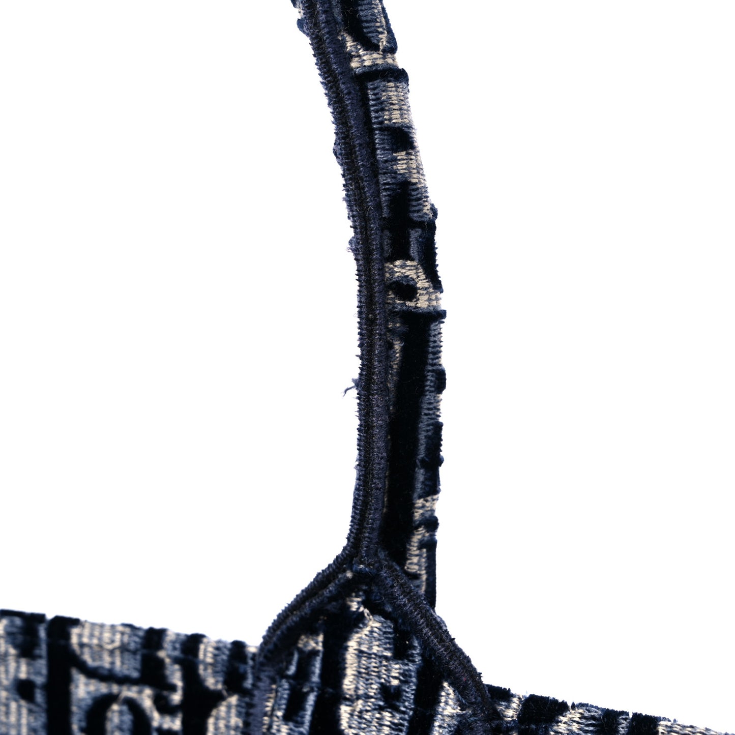 Oblique Velvet Medium Book Tote Blue Multicolor