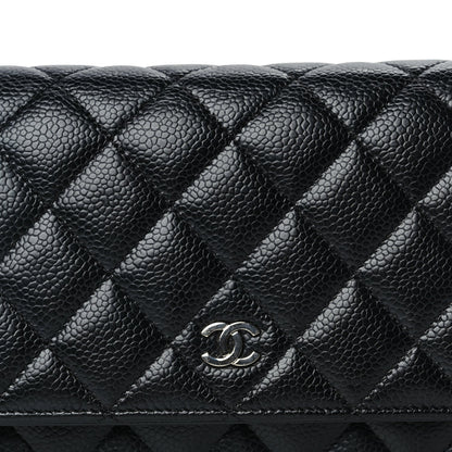 Chanel Caviar Quilted Wallet On Chain WOC  Black 6 of 8