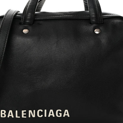 Balenciaga Shiny Day Calfskin XS Triangle Square Bag Black 7 of 10