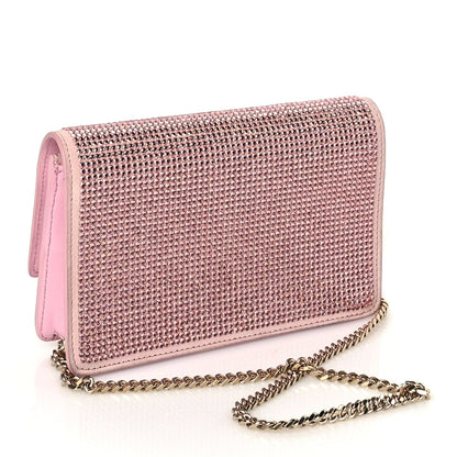 Versace Vitello Crystal Palazzo Evening Bag Pink 2 of 8