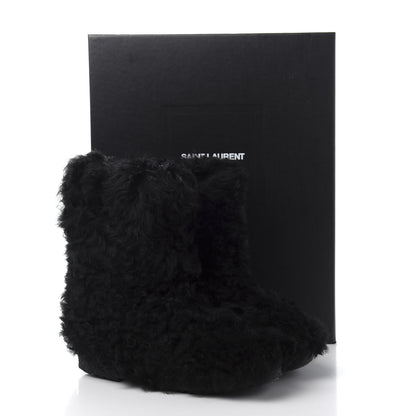 Saint Laurent Shearling Lamb Boots 42 Black 8 of 8
