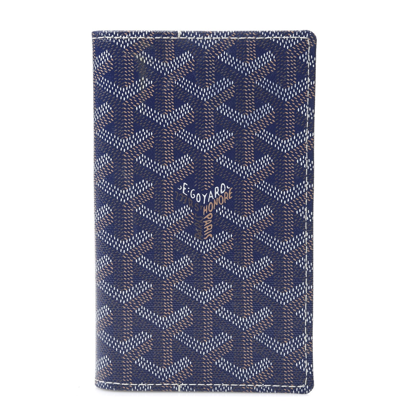 Goyardine Passport Holder Navy