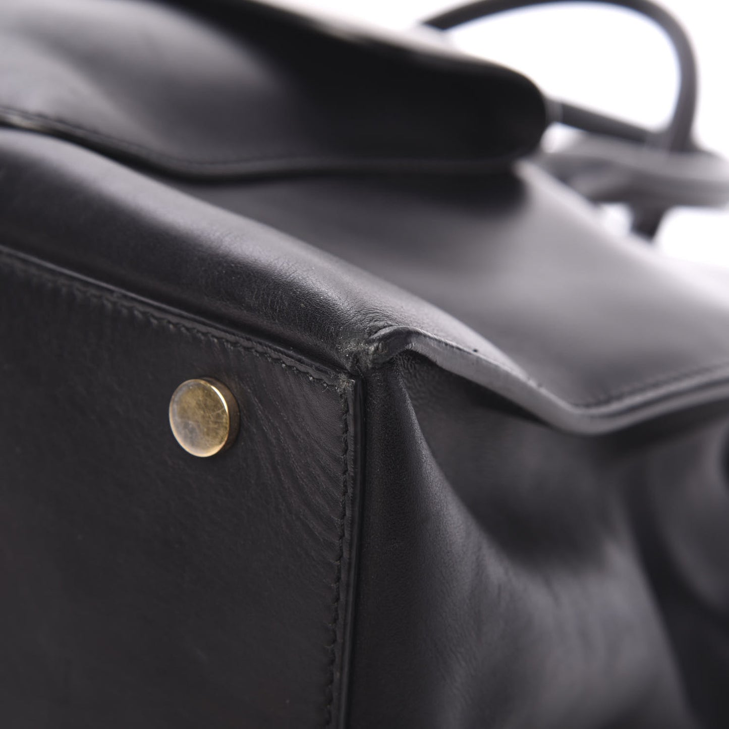 Calfskin Padlock Work S Bag Black