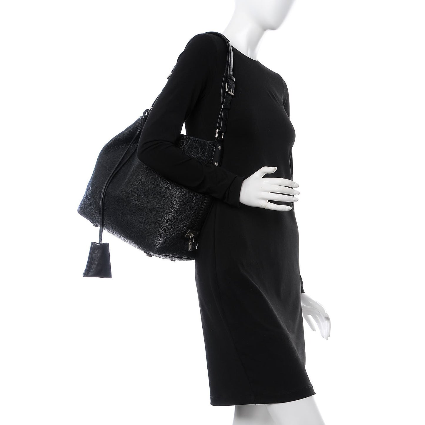 Monogram Lambskin Antheia Hobo PM Black