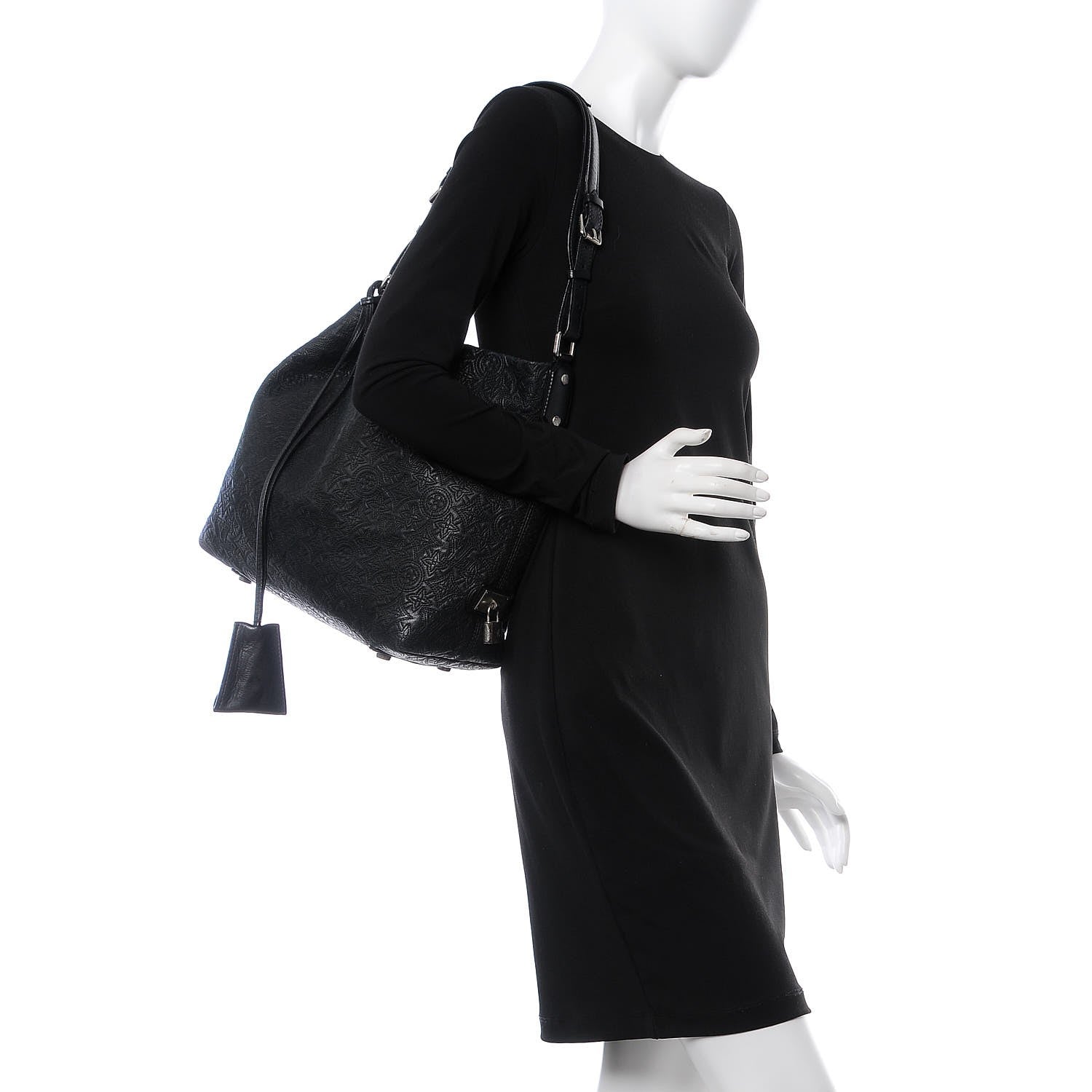 Louis Vuitton Monogram Lambskin Antheia Hobo PM Black 2 of 9