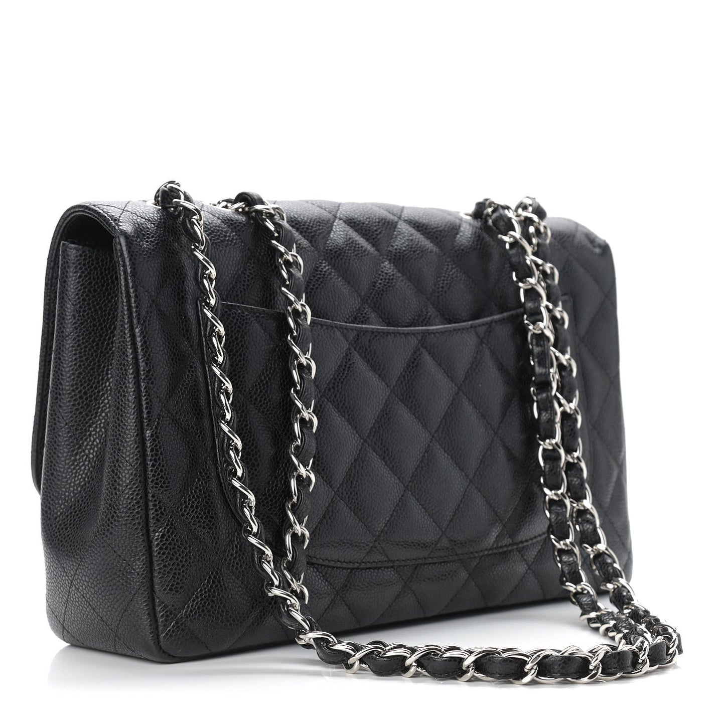 Caviar Quilted Jumbo Single Flap Black
