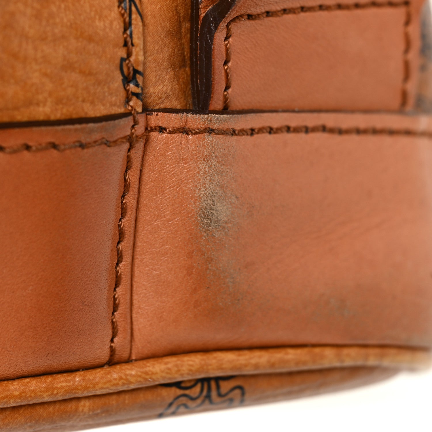 MCM Visetos Medium Vintage Pocket Backpack Cognac 25 of 26