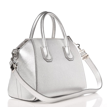Givenchy Metallic Sugar Goatskin Small Antigona Silver 3 of 13