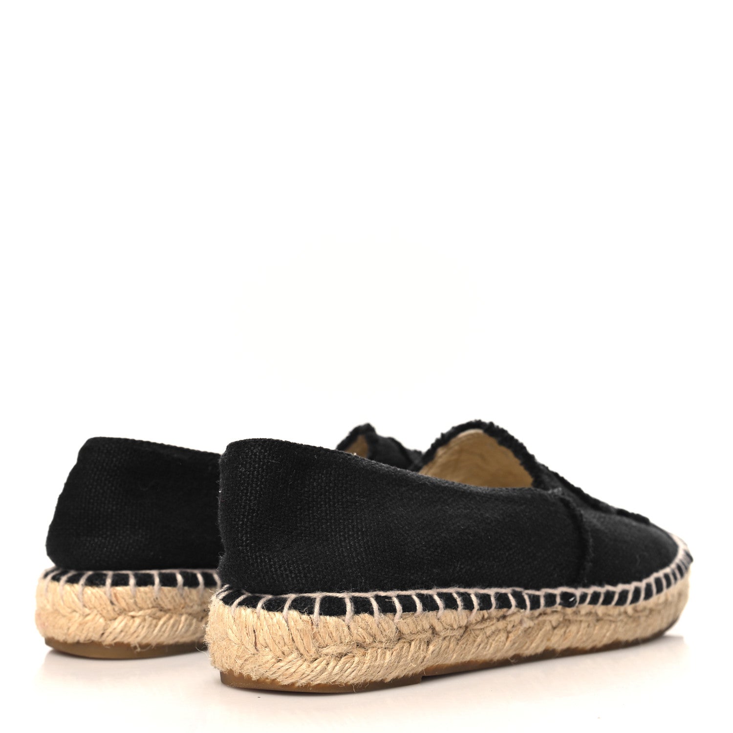 Chanel Denim Toile CC Espadrilles 37 Black 5 of 11