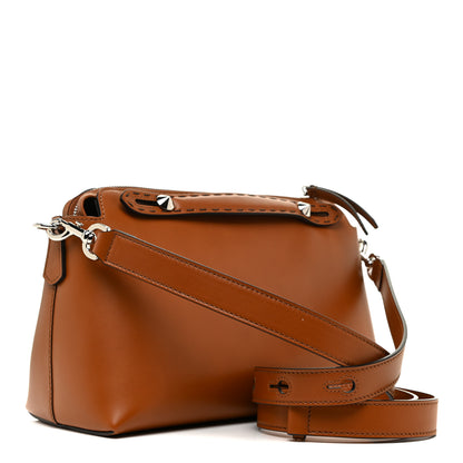 Fendi Vitello King Logo Embossed Medium By The Way Boston Bag Cuoio 3 of 9