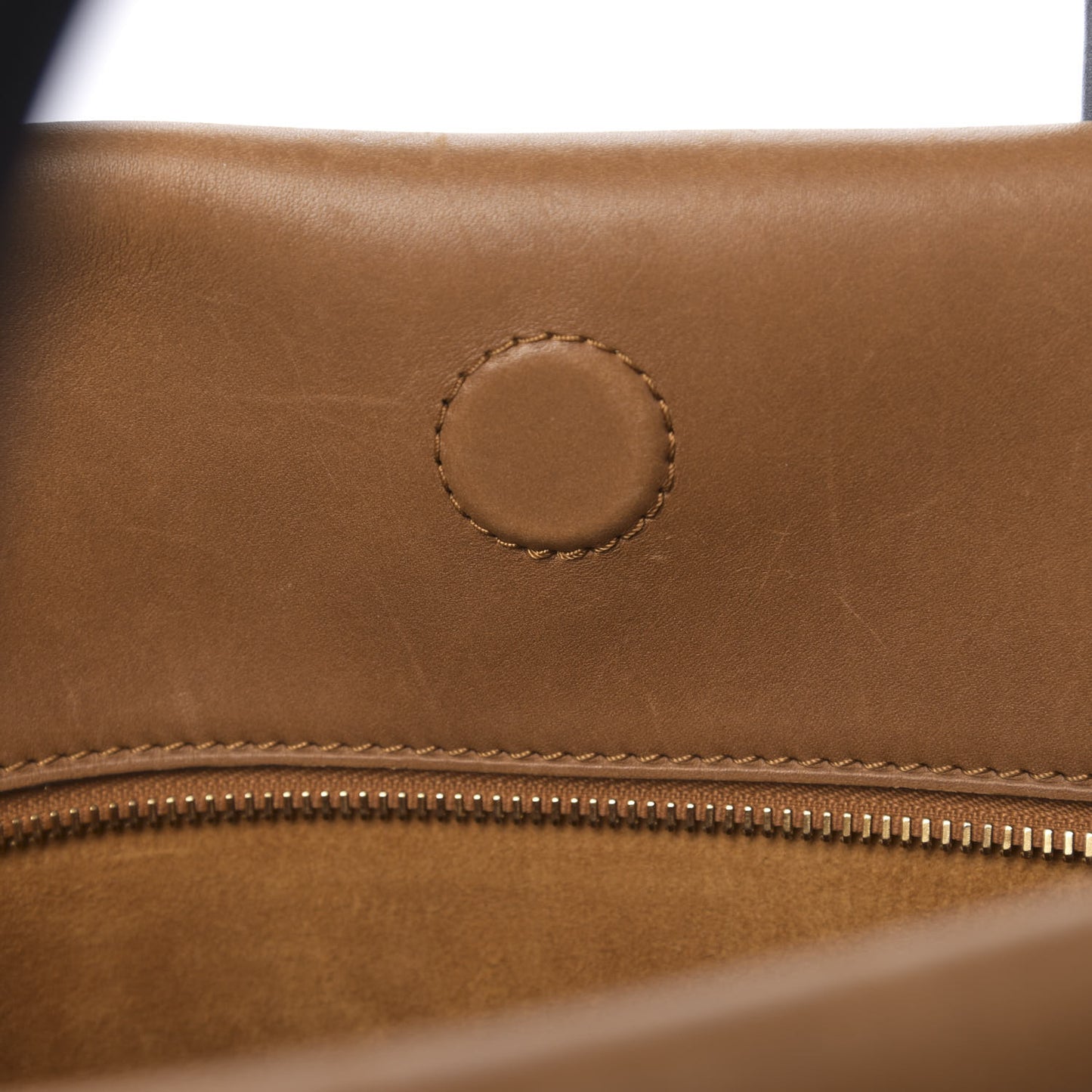 Monogram Cuir Orfevre Tote W PM Noisette