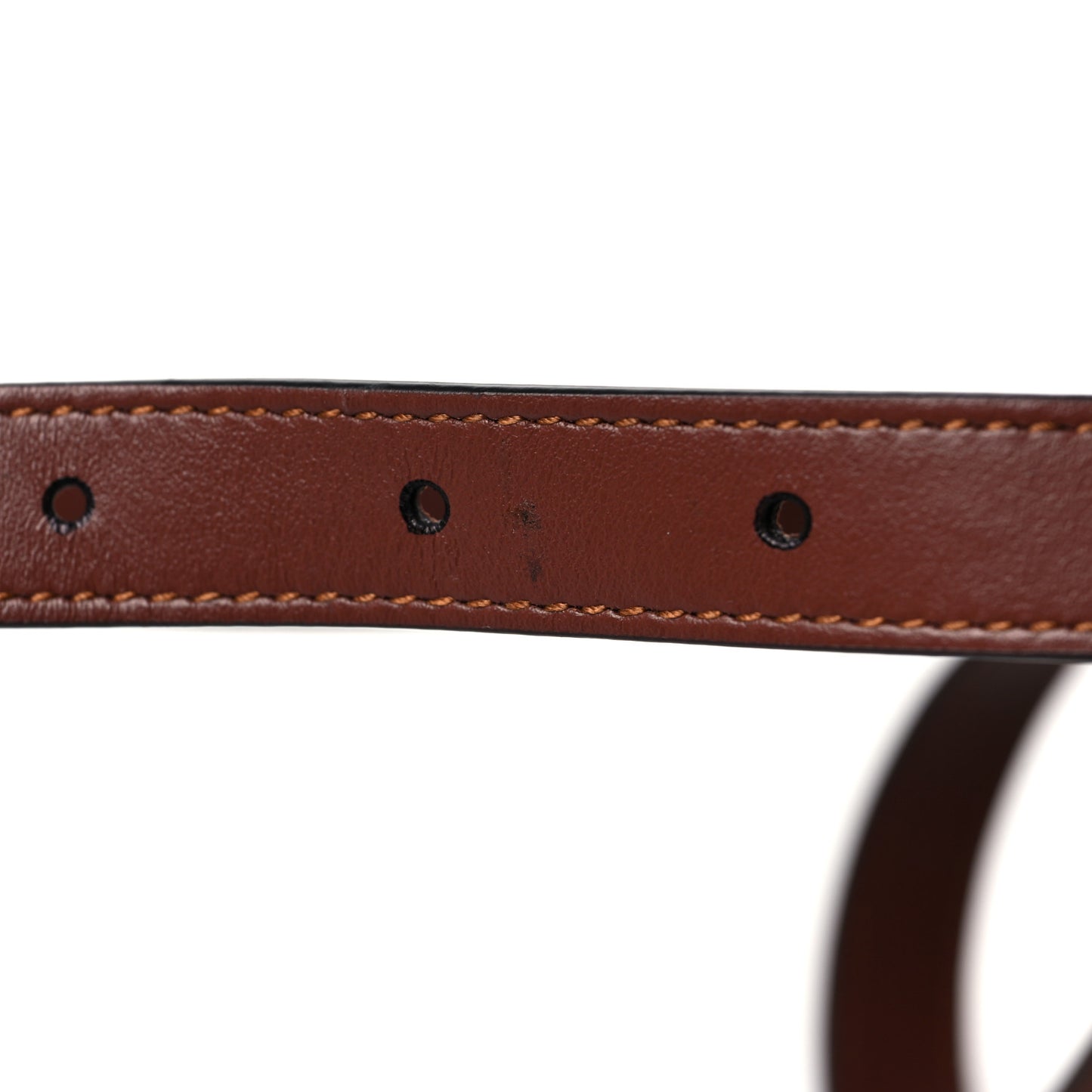 E-Canvas Monogram Stripe Micro Camera Bag Bridle Brown