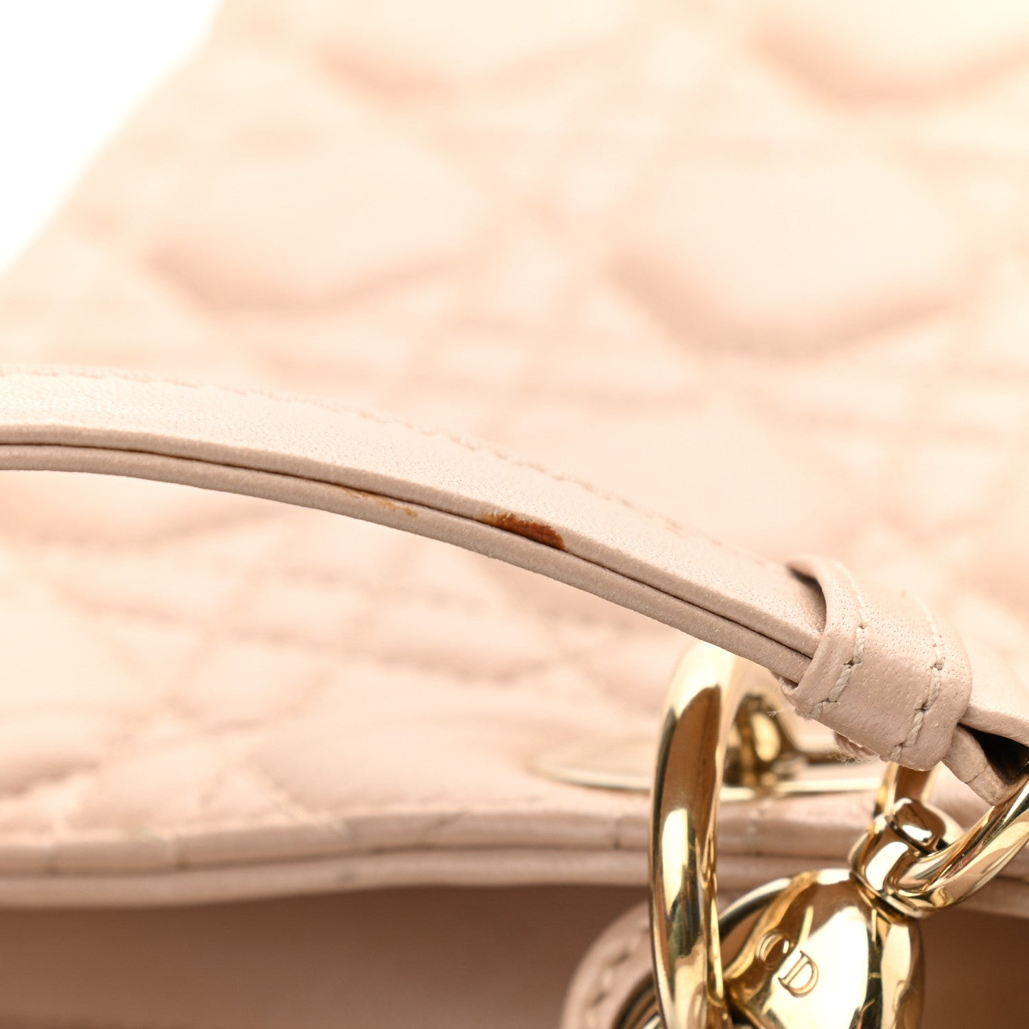 Christian Dior Lambskin Cannage Large Lady Dior Beige 15 of 15