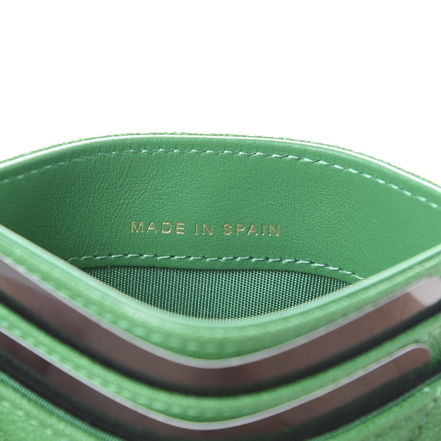 Chanel Caviar Quilted Boy Card Holder Green 6 of 8