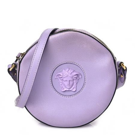 Calfskin La Medusa Round Camera Bag Lilac