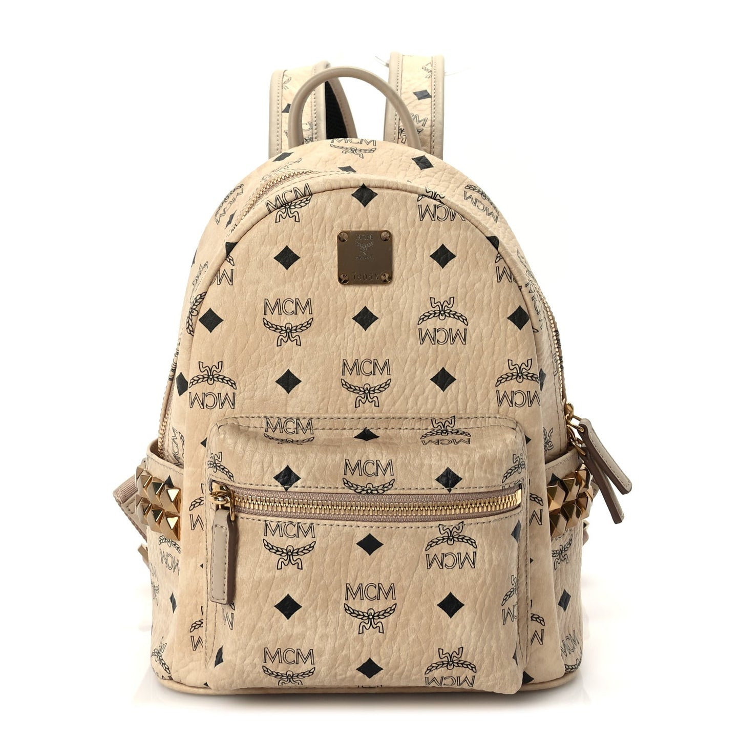 Visetos Side Stud Mini Stark Backpack Beige