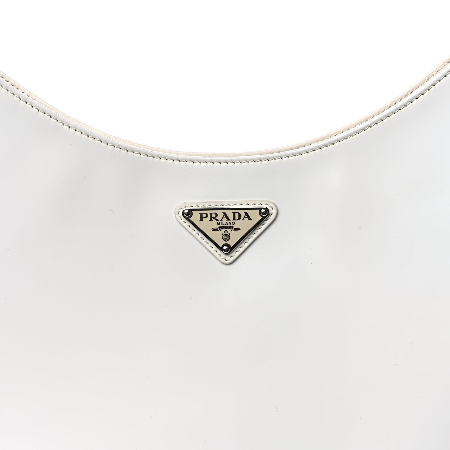 Prada Spazzolato Maxi Cleo Adjustable Strap Shoulder Bag White 3 of 7