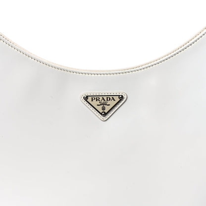 Prada Spazzolato Maxi Cleo Adjustable Strap Shoulder Bag White 3 of 7